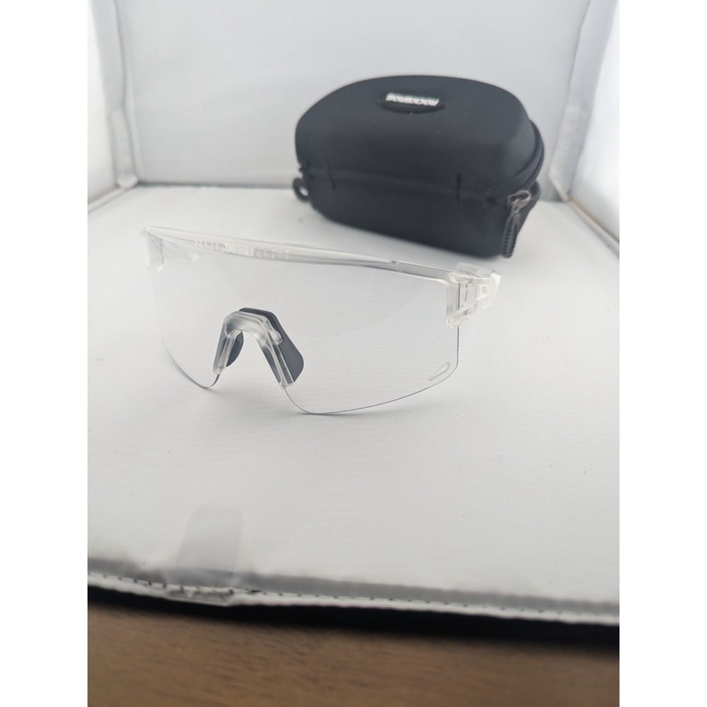 ROCKBROS Cycling Photochromic Sunglasses Bicycle UV400 Glasses Clear Frame
